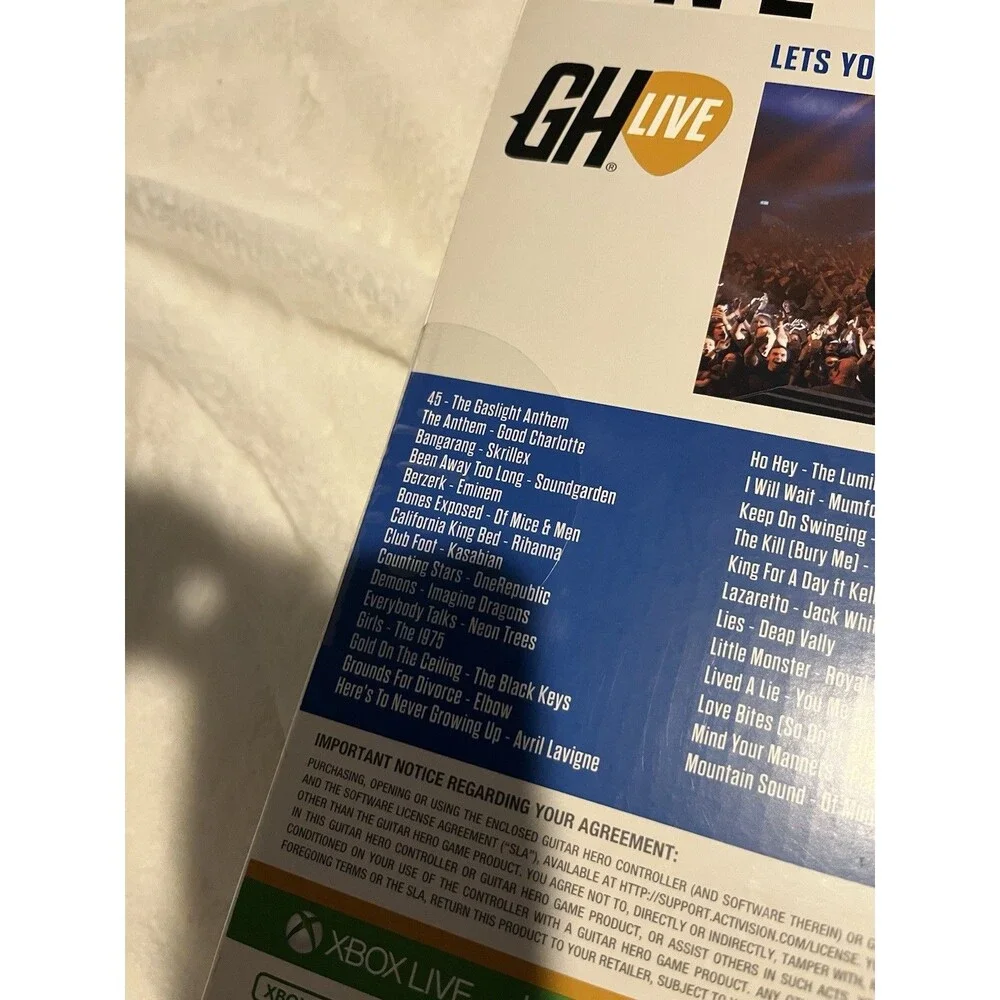 Guitar Hero Live Xbox 360 Guitar Bundle NEW SEALED Unopened Activision 2015